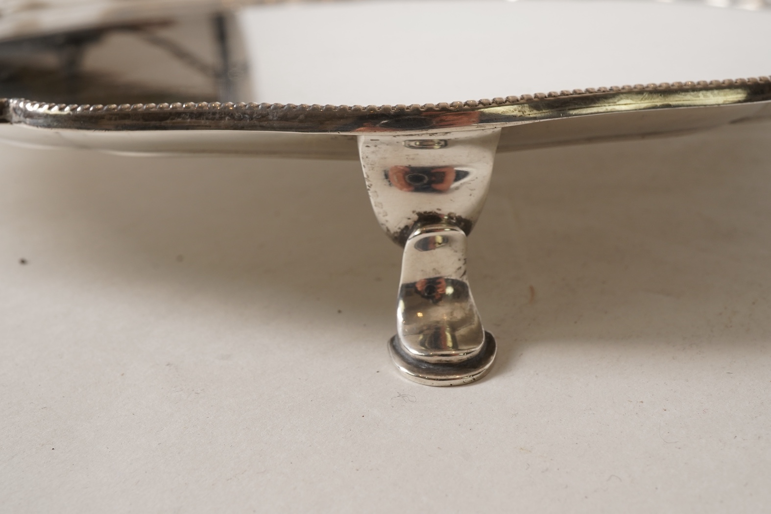 A George V silver salver, by Mappin & Webb